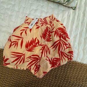 Michael Stars Sia leaf print shorts